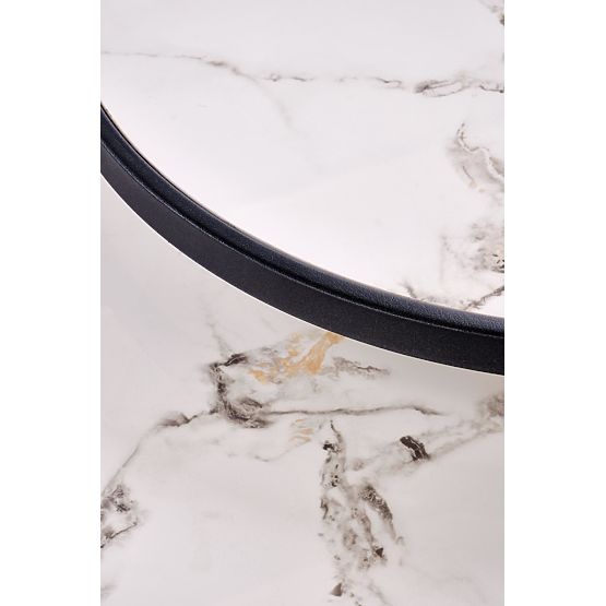FATIMA komplet 2 klopi, beli marmor / črna (1p=1ks)