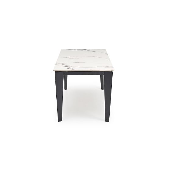 FELIX raztegljiva miza, plošča - bel marmor, noge - črne (2p=1ks)