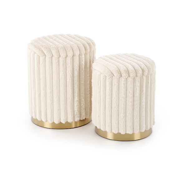 FIDO komplet 2 taburejev, krem/zlata (1p=1komplet)