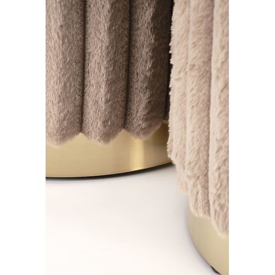 FIDO set 2 pufov, cappuccino / zlata (1p=1kpl)