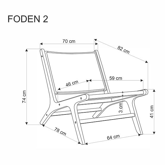 FODEN 2 sprostitveni stol, naravni (1p=1ks)