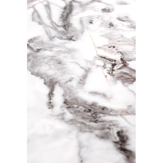 FORMOSA komplet 2 klopi, beli marmor / črna (2p=1ks)