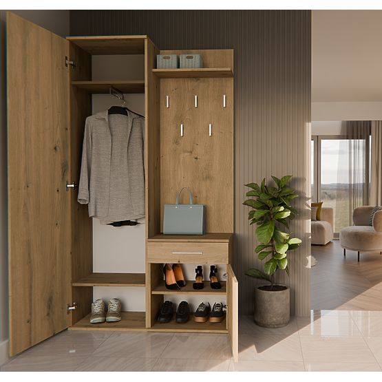 Garderobna omara DUO HRAST ARTISAN