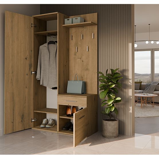 Garderobna omara DUO HRAST ARTISAN