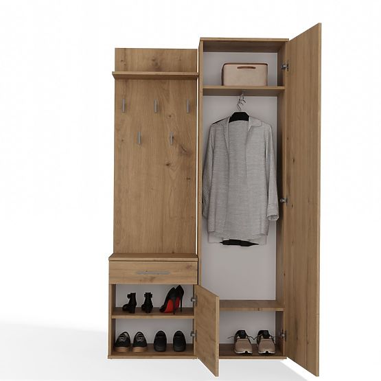 Garderobna omara DUO HRAST ARTISAN