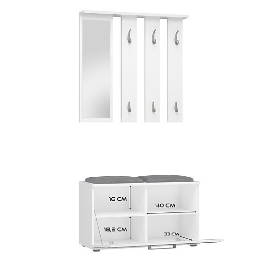 Garderobna omara Opal OPAL BELA