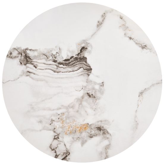 GILDA komplet 3 mizic, bel marmor / črna (1p=1set)