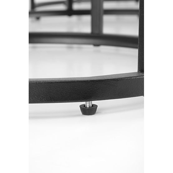 GILDA komplet 3 mizic, bel marmor / črna (1p=1set)