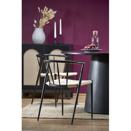 GINTER okrogla miza, črna (2p=1ks)