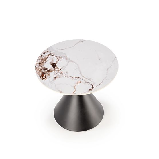 GORETTI_S konferenčna mizica bel marmor / črna (2p=1ks)