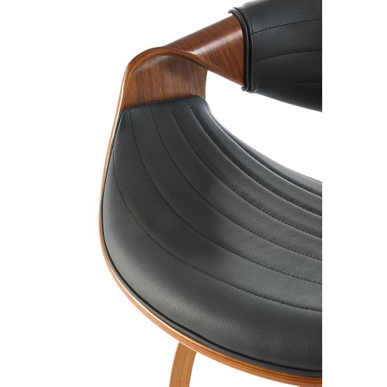 H123 barski stol črna / orehova (1p=1ks)