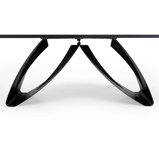 HILARIO raztegljiva miza, plošča - oreh, noge - črne (3p=1ks)