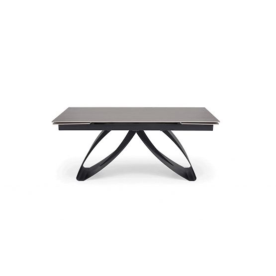 HILARIO raztegljiva miza, plošča - oreh, noge - črne (3p=1ks)