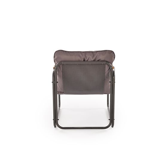 HUDSON, vrtna garnitura (kavč, 2x naslanjač, miza), siva / rjava (1p=1set)