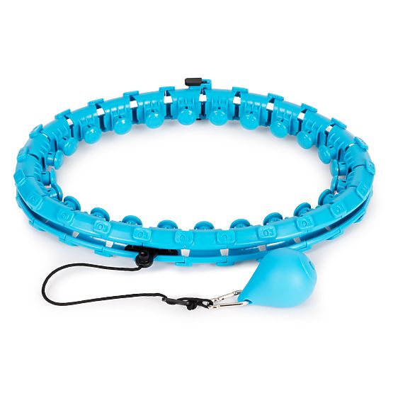 Hula hop z masažnim elementom in dodatno utežjo za fitnes vadbo