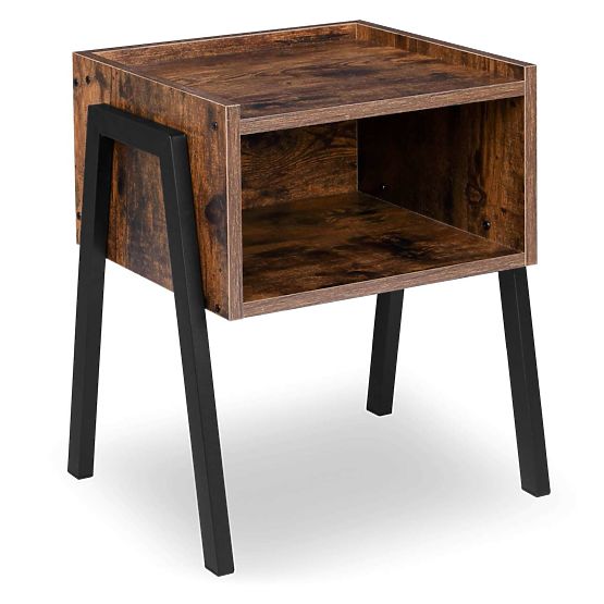 Industrijska loft omarica Skive Rustic starinsko hrast