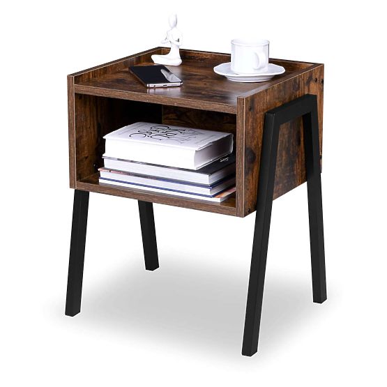 Industrijska loft omarica Skive Rustic starinsko hrast