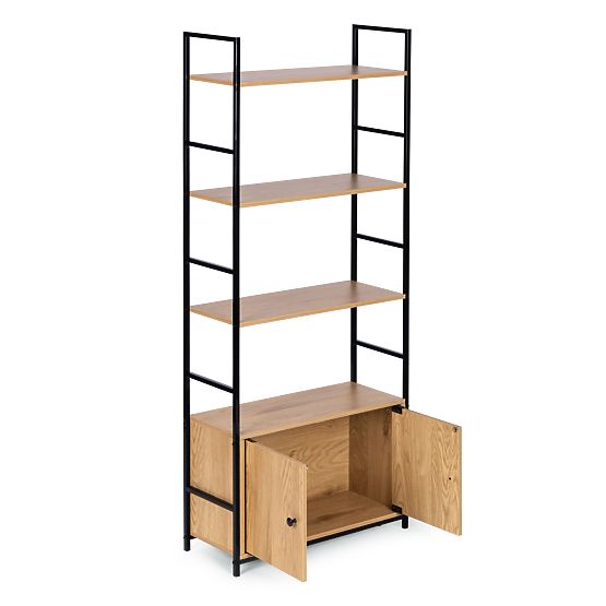 Industrijska loft polica s omarico 4 police ModernHome