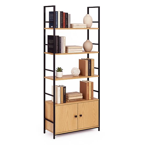 Industrijska loft polica s omarico 4 police ModernHome