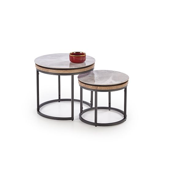 ITAKA komplet 2 klopi, pepelnat marmor / grafit (1p=1ks)