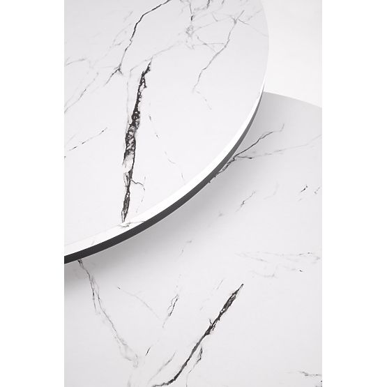 JAVA komplet 2 miz, beli marmor / črna (1p=1ks)