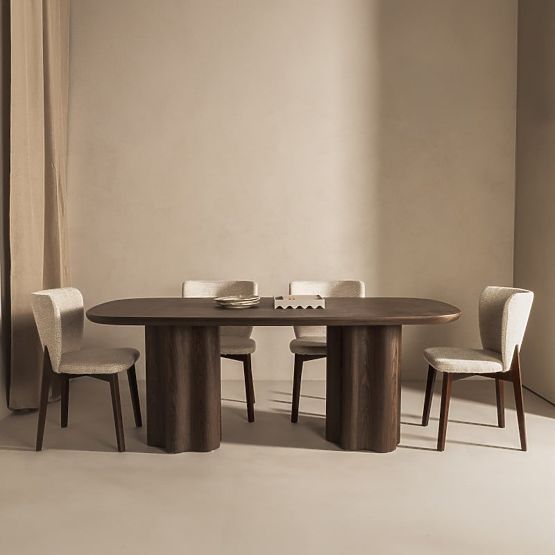 Jedilna miza Jalo 200x100 cm, temen oreh