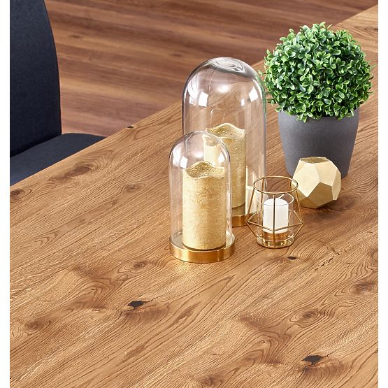 Jedilna miza PEREZ - svetli hrast/črna