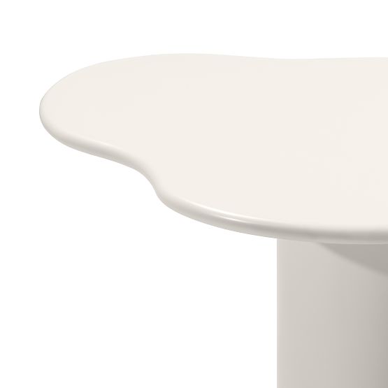 Jedilna miza Pinar 180 cm, sivo-bež, zaobljene oblike