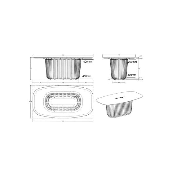 Jedilna miza z letvicami Araia črni jesen