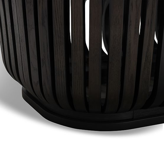 Jedilna miza z letvicami Araia črni jesen