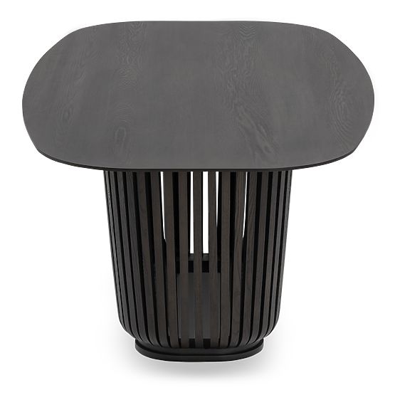 Jedilna miza z letvicami Araia črni jesen