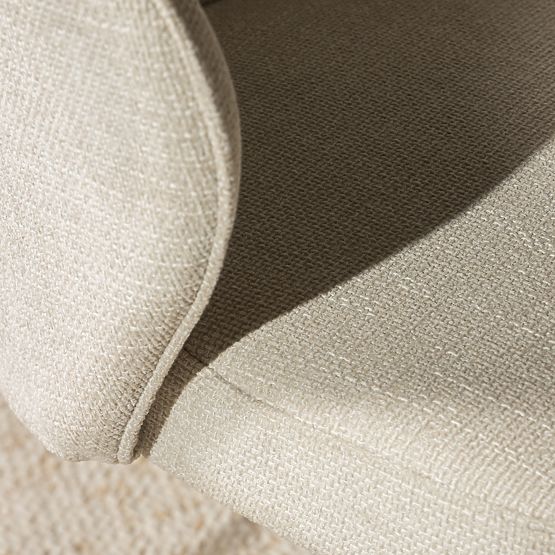 Jedilni stol Avery svetlo bež/črne noge