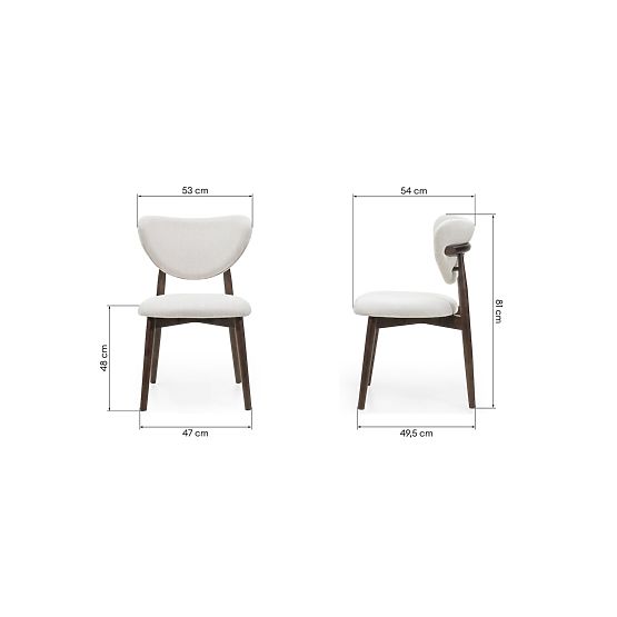 Jedilni stol Domenico bež/oreh