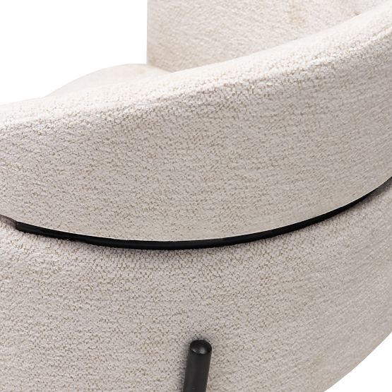 Jedilni stol Granda, ecru/črne noge