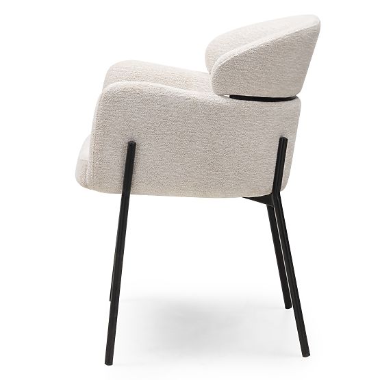 Jedilni stol Granda, ecru/črne noge