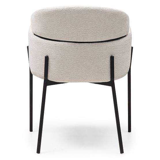 Jedilni stol Granda, ecru/črne noge