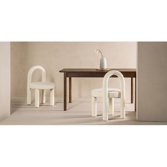 Jedilni stol Ivo, ecru, boucle