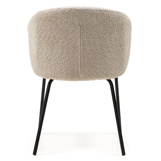 Jedilni stol Larisa, bež/črne noge