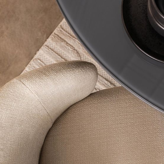 Jedilni stol Larisa, svetlo bež/črne noge