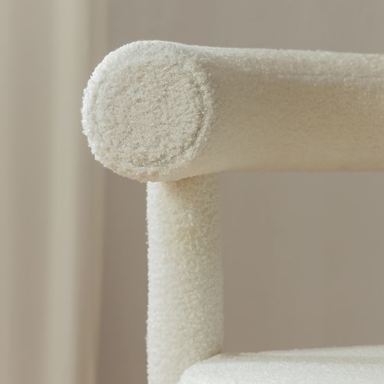 Jedilni stol Pedro 2.0, ecru, boucle