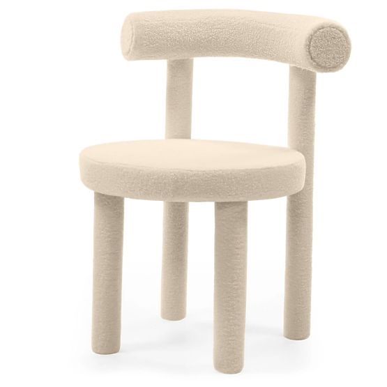 Jedilni stol Pedro 2.0, krem, boucle