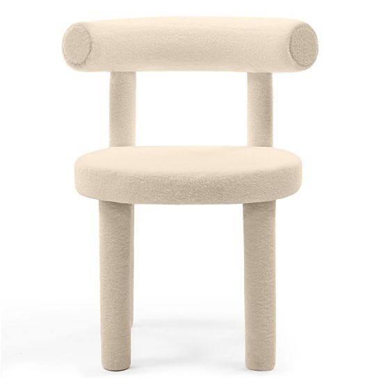Jedilni stol Pedro 2.0, krem, boucle
