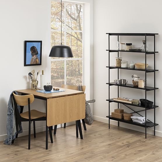 Jedilni stol Roxby črna/hrast