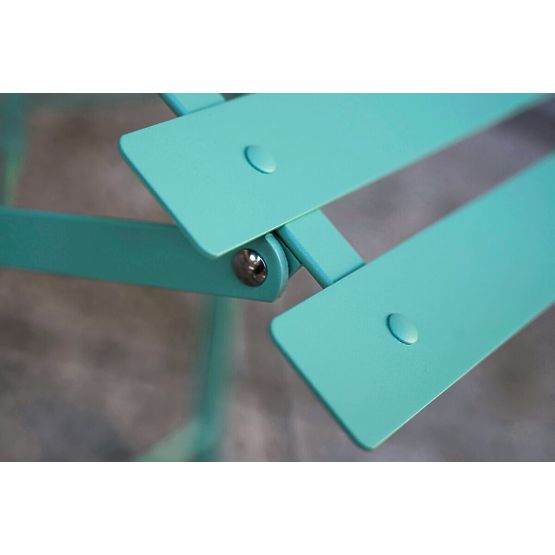 Jekleno Balkonsko Pohištvo (2 x zložljiv stol + miza) SEMPLICI Mint