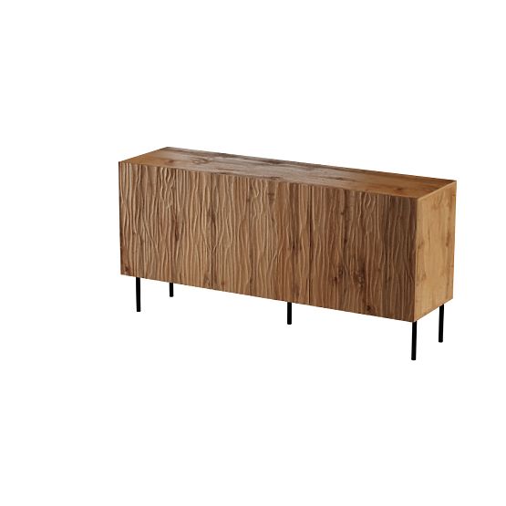 JUNGLE KOMODA 152 hrast wotan mat/ črna mat