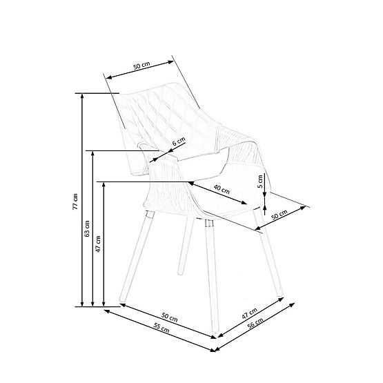 K396 stol oreh / bež (1p=1ks)