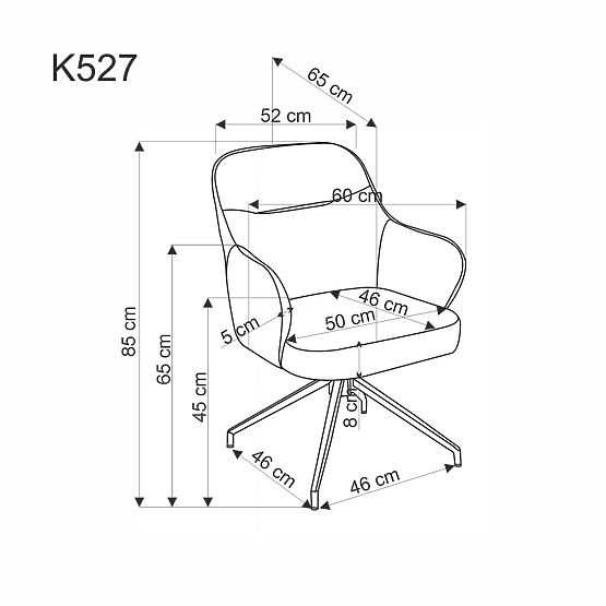K527 stol hnědá / béžová (1p=2ks)