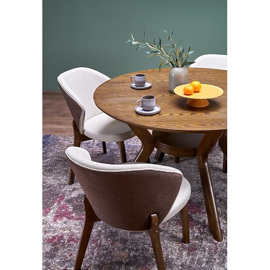 K583 stol, oreh / rjava / bež (1p=2kos)