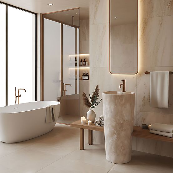 Keramično Samostoječe Umivalnik Blanka Savana Matt