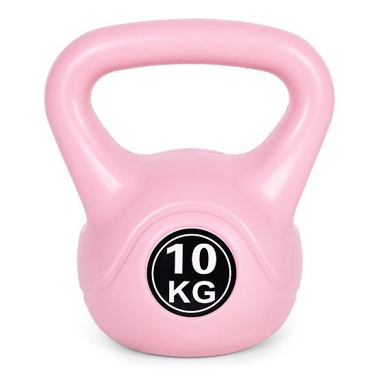 Kettlebell utež 10 kg za vadbo roza ModernHome